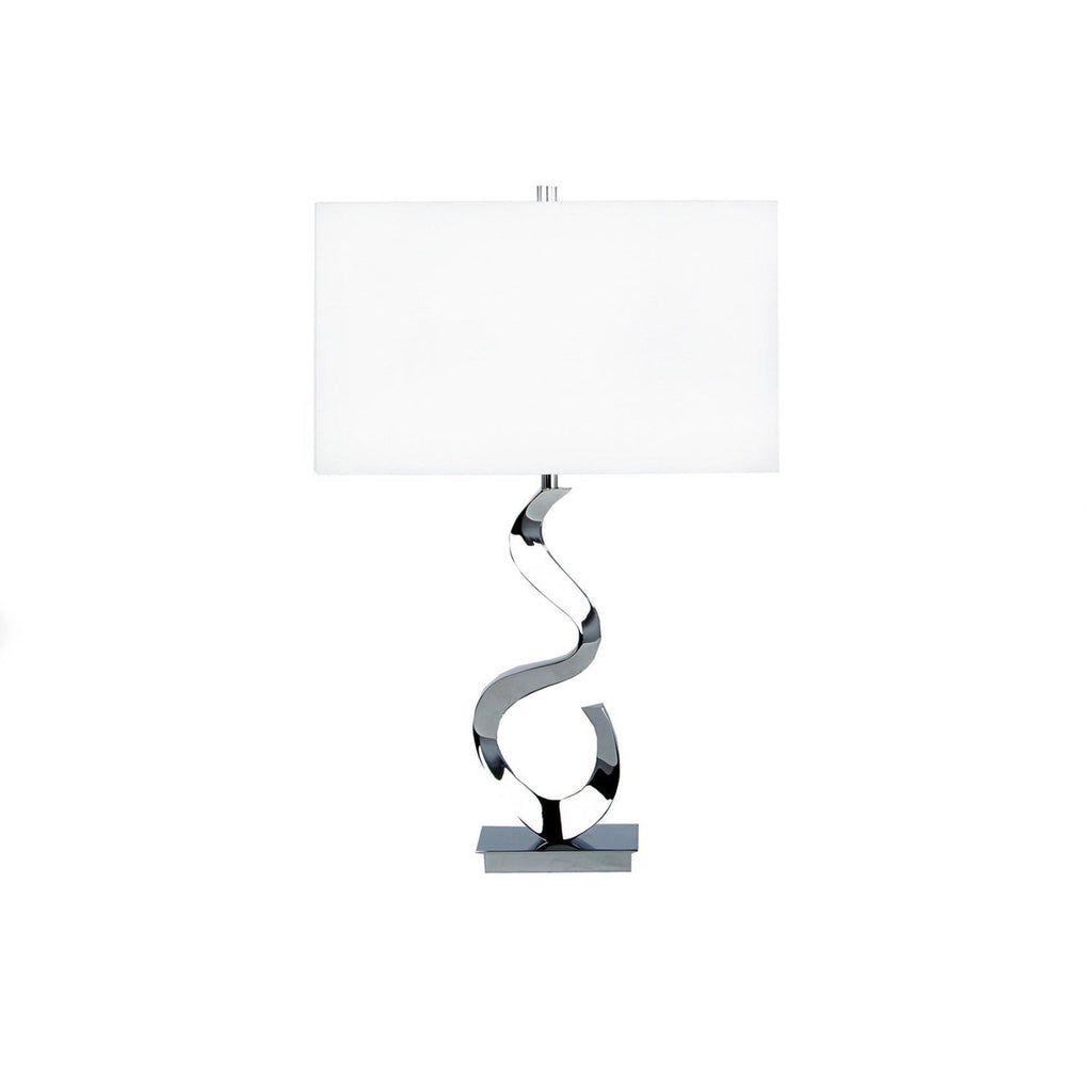 Abstract Chrome Table Lamp // 1 Light