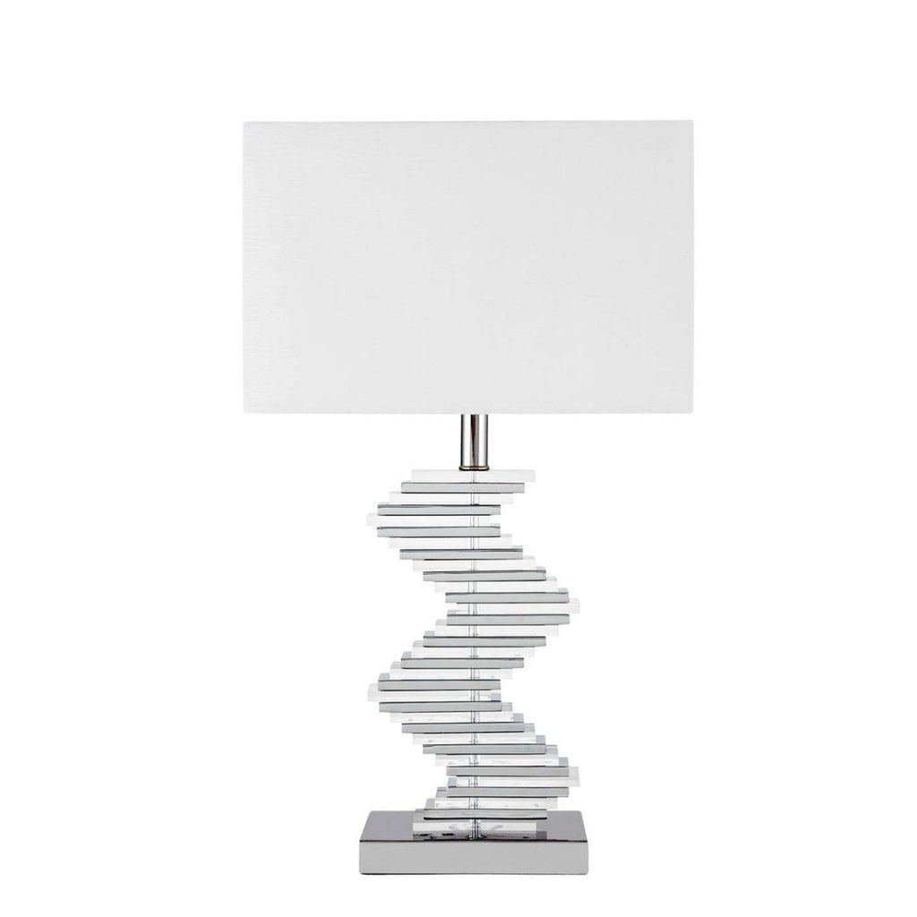 Crystal Two Tone Paved Table Lamp // 1 Light