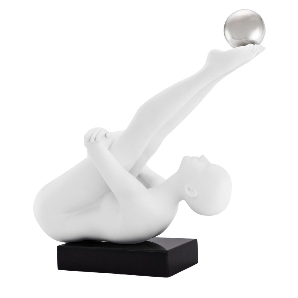 Francine Doll Sculpture // Matte White and Steel