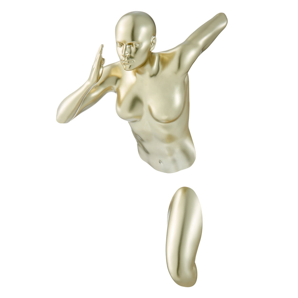 Gold Wall Runner 13" Woman Sculpture