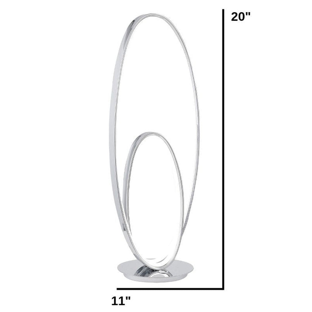 Milan Chrome Table Lamp // LED Strip & Touch Dimmer