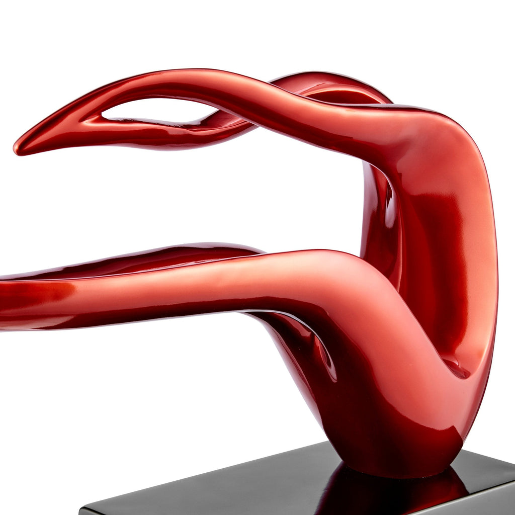 Saggita Abstract Sculpture // Metallic Red