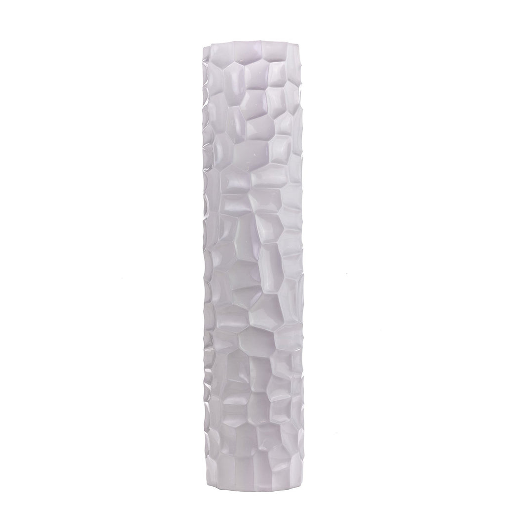 Textured Honeycomb Vase // White, 52"