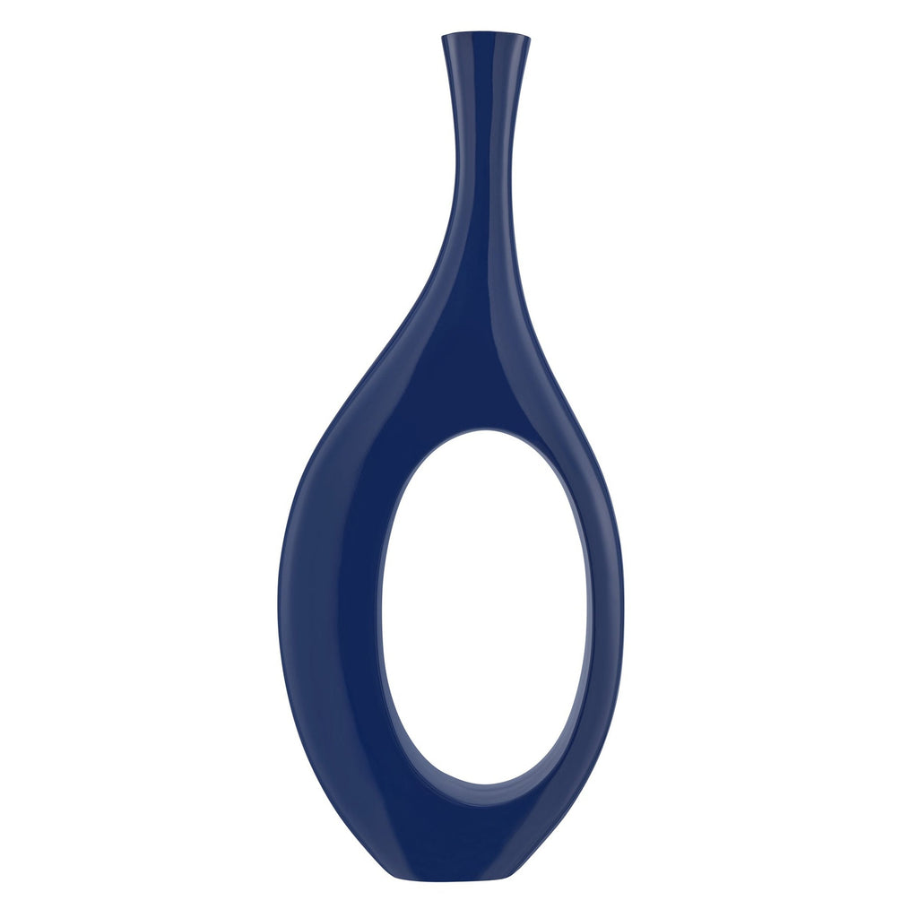 Trombone Vase // Large Navy Blue