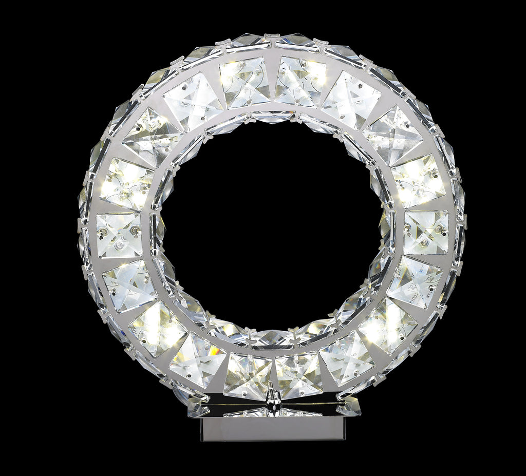 Round Crystal Extravaganza 11" Table Lamp // Led Strip