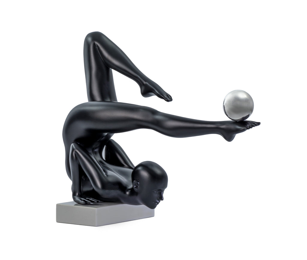 Margaux Doll Sculpture // Matte Black and Steel