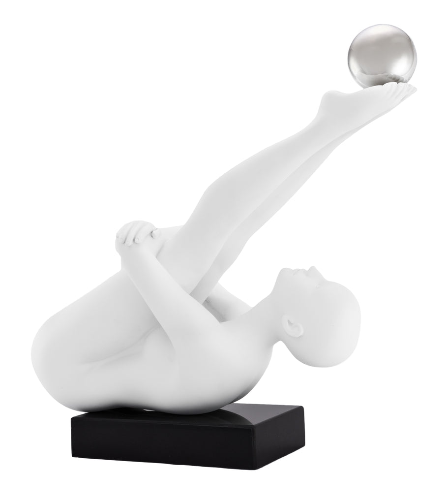 Francine Doll Sculpture // Matte White and Steel