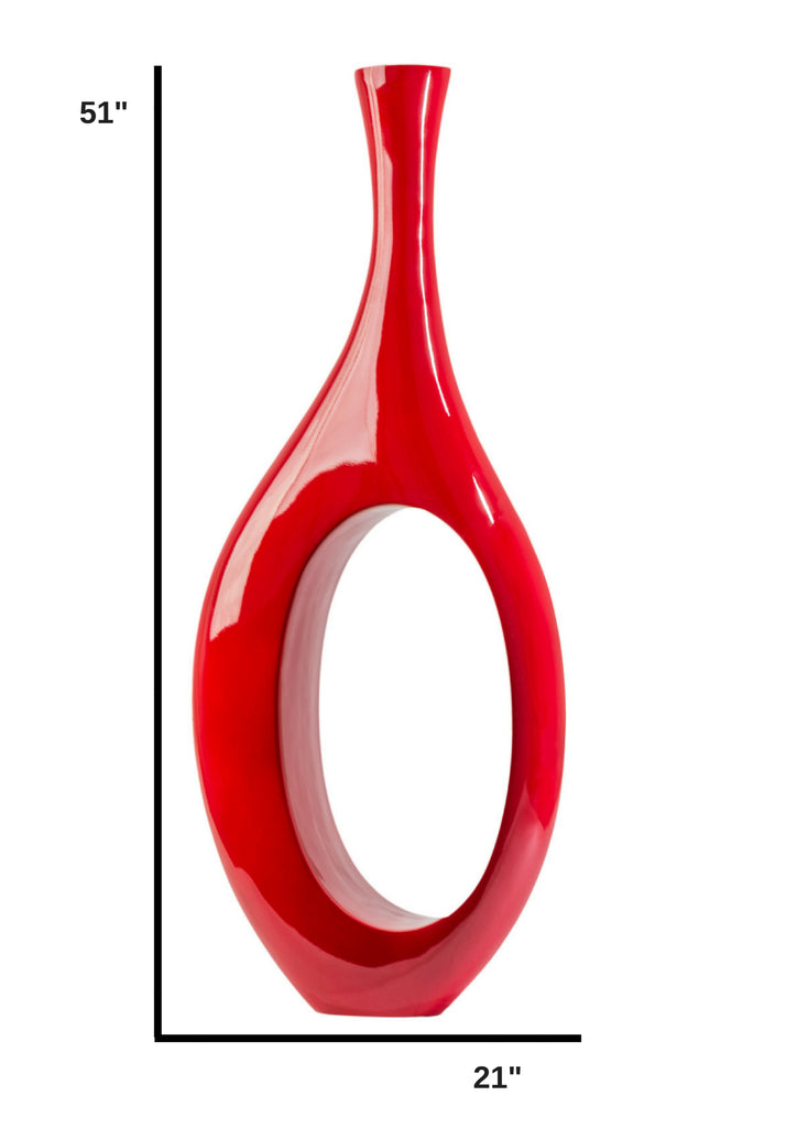 Trombone Vase // Large Red