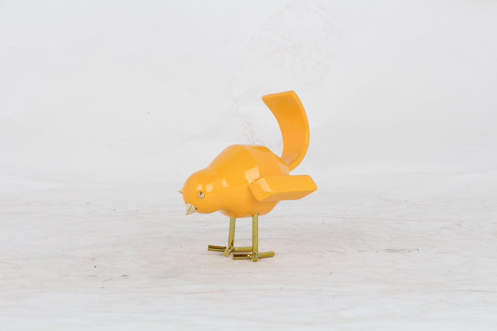 Bird Sculpture // Small Yellow