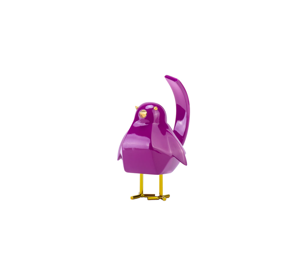 Bird Sculpture // Small Purple