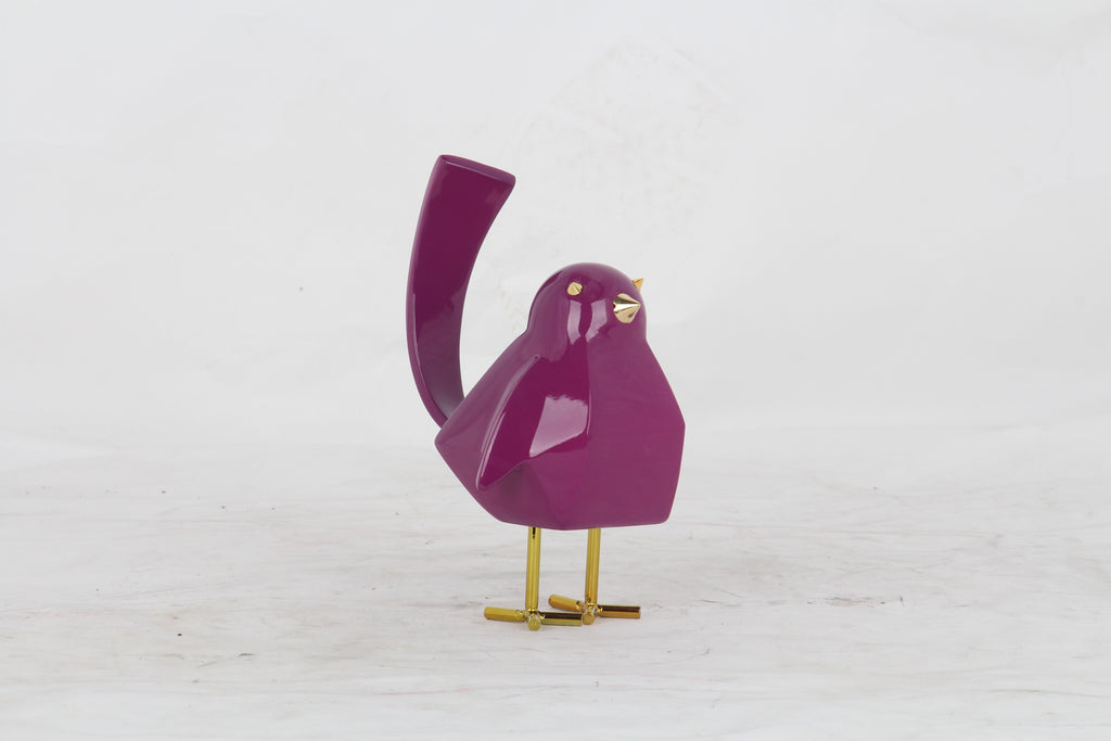 Bird Sculpture // Small Purple