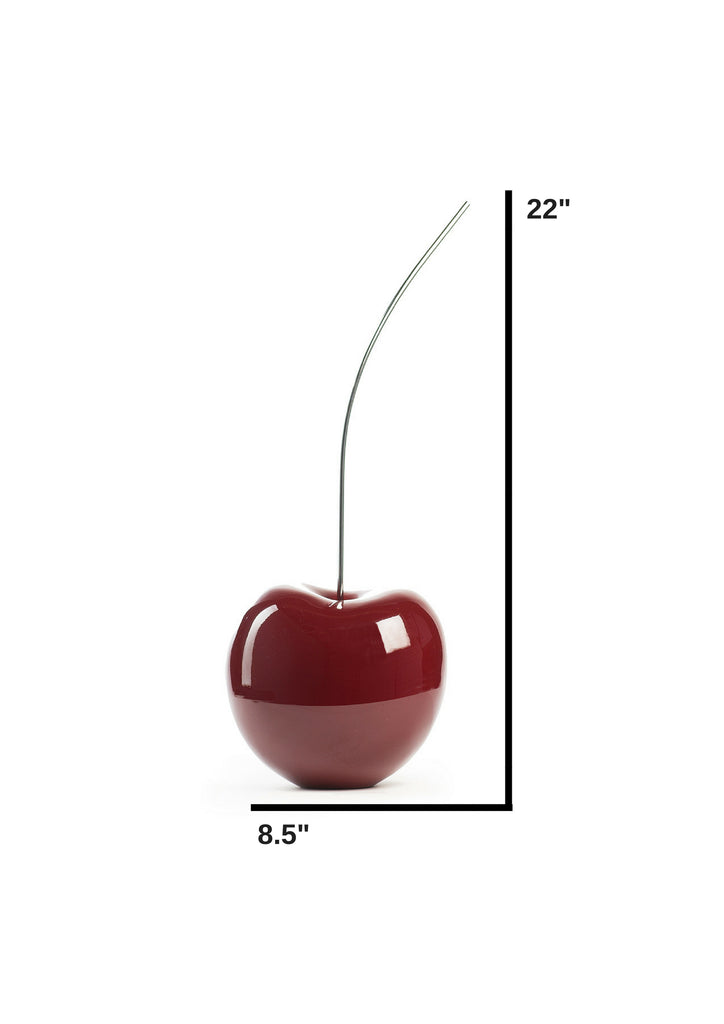 Medium Red Wine Cherry Sculpture 22" Tall