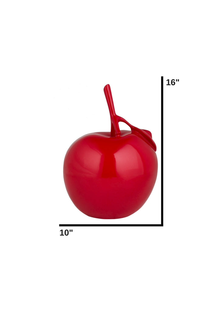 Solid Color Apple Sculpture // Red