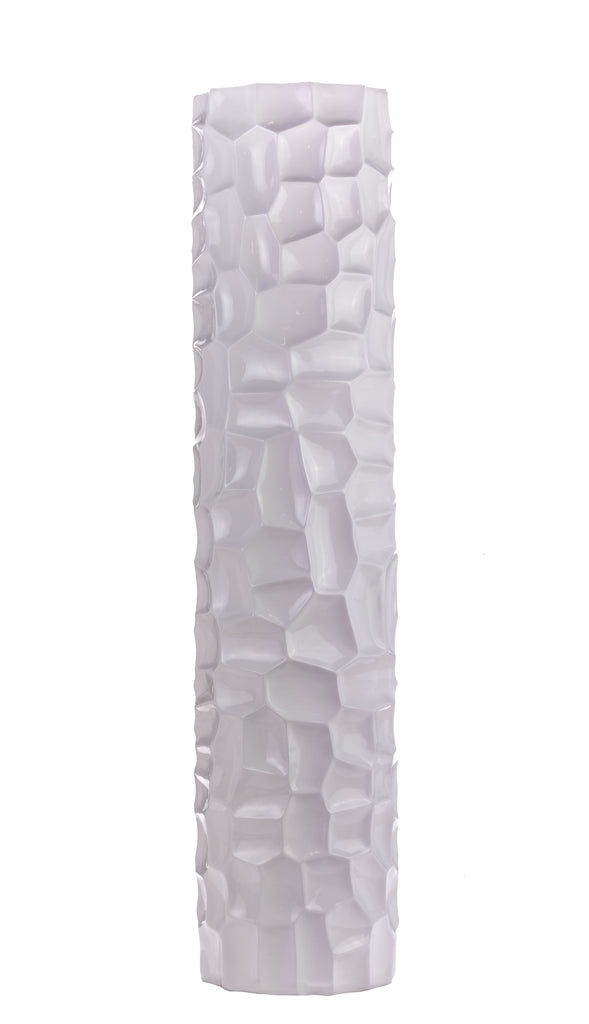 Textured Honeycomb Vase // White, 52"