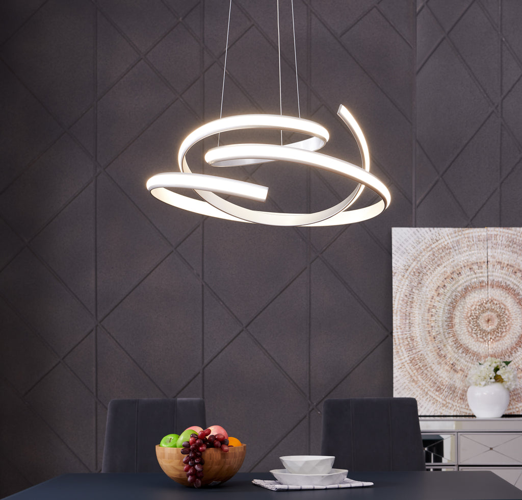 Oslo LED Adjustable Chandelier // Silver