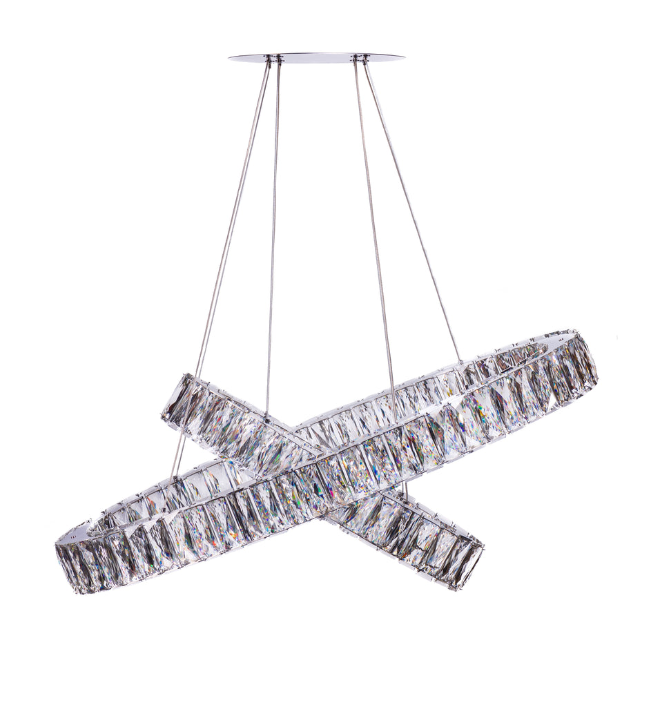 Crystal Elegance LED Chandelier // 2 Ovals