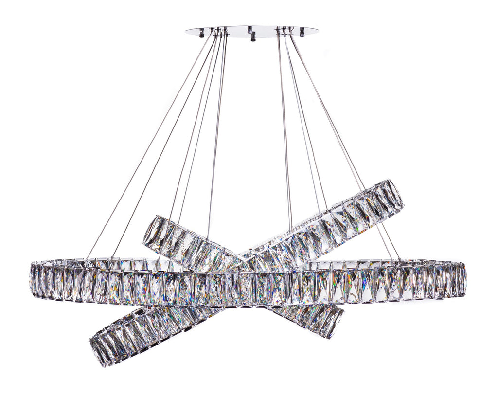 Crystal Elegance LED Chandelier // 3 Ovals