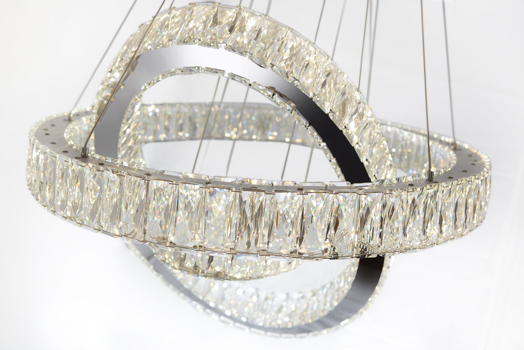 Crystal Elegance LED Chandelier // 2 Ovals