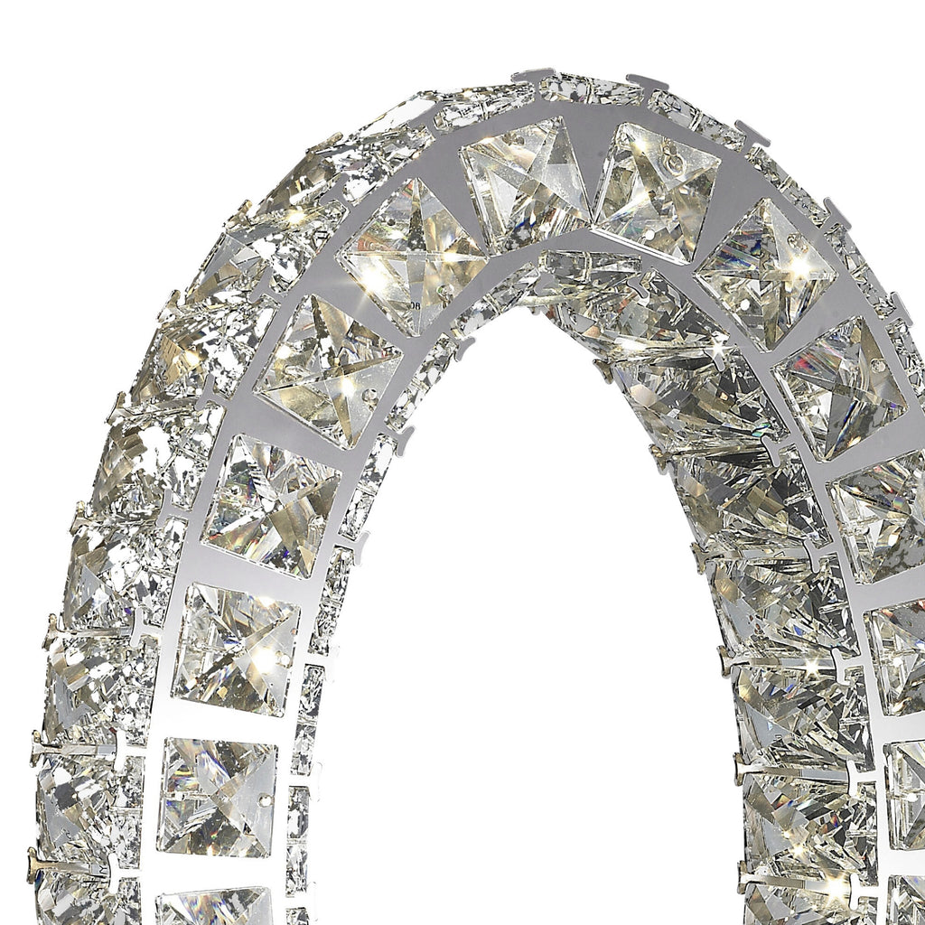 Oval Crystal Extravaganza 17.5" Table Lamp // Led Strip