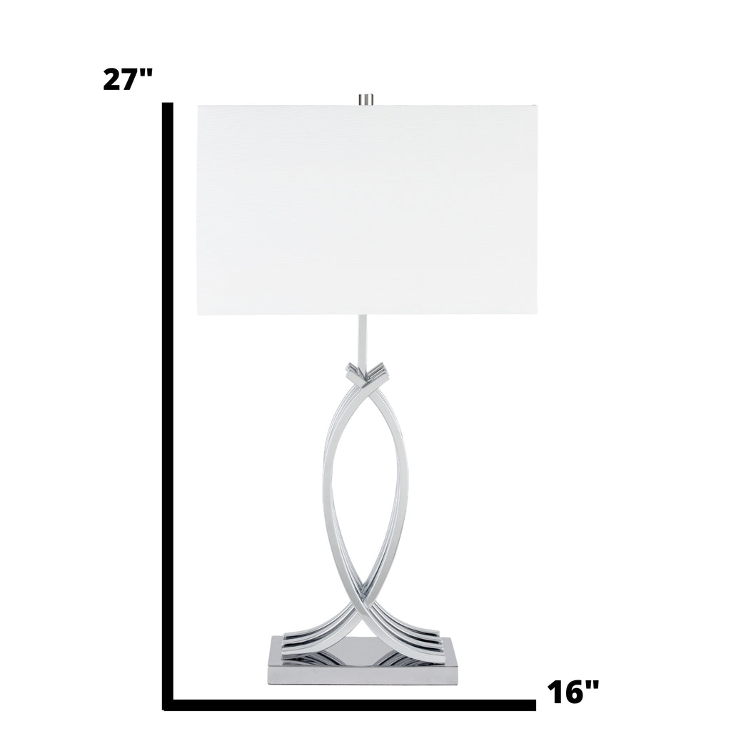 Unity in Chrome Table Lamp // 1 Light // USB Charger