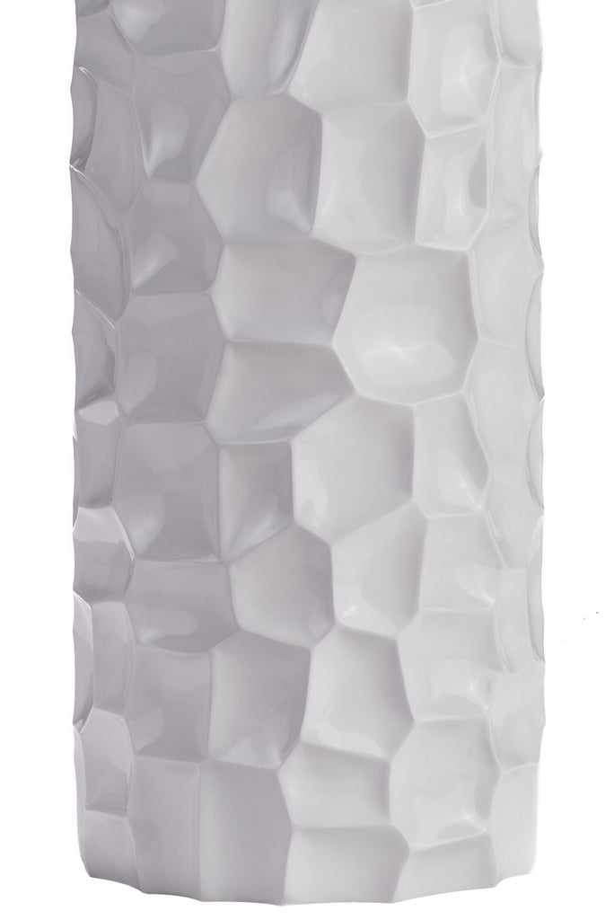 Textured Honeycomb Vase // White, 36"