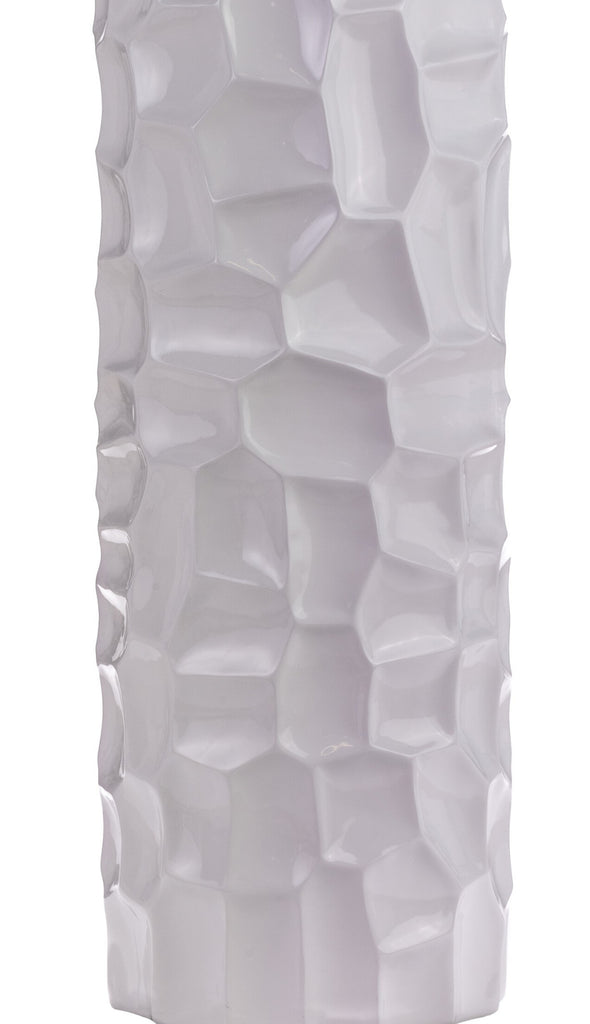 Textured Honeycomb Vase // White, 52"