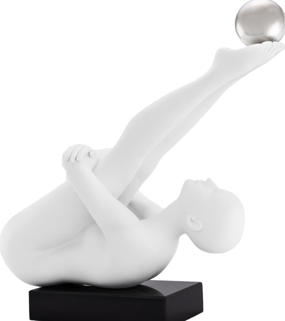 Francine Doll Sculpture // Matte White and Steel