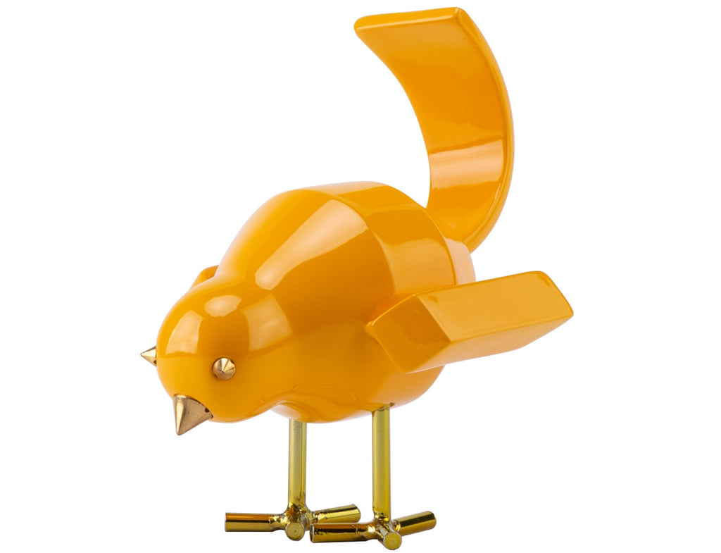 Bird Sculpture // Small Yellow