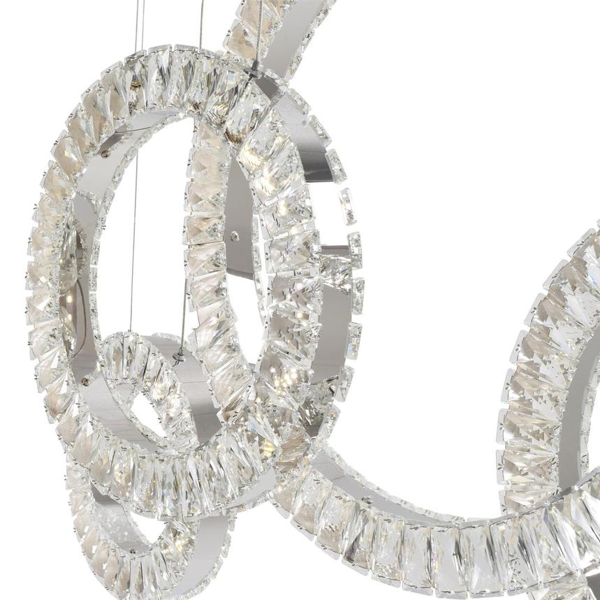 5 Hoop Crystal Progression Chandelier // Chrome