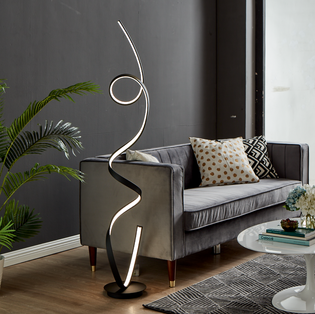 Amsterdam LED Matte Black 63" Floor Lamp // Dimmable