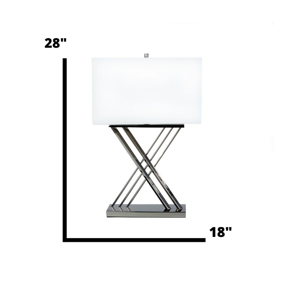 Chrome X Table Lamp // 1 Light