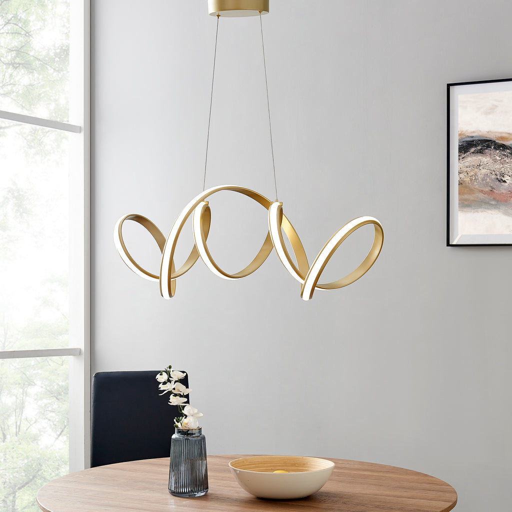 Seville LED Chandelier // Gold