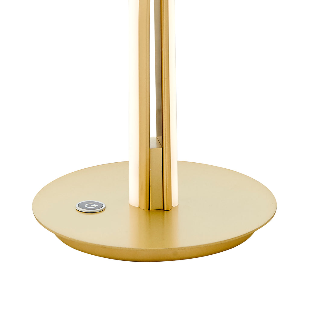 Munich Gold Table Lamp // Natural White LED Strip & Touch Dimmer