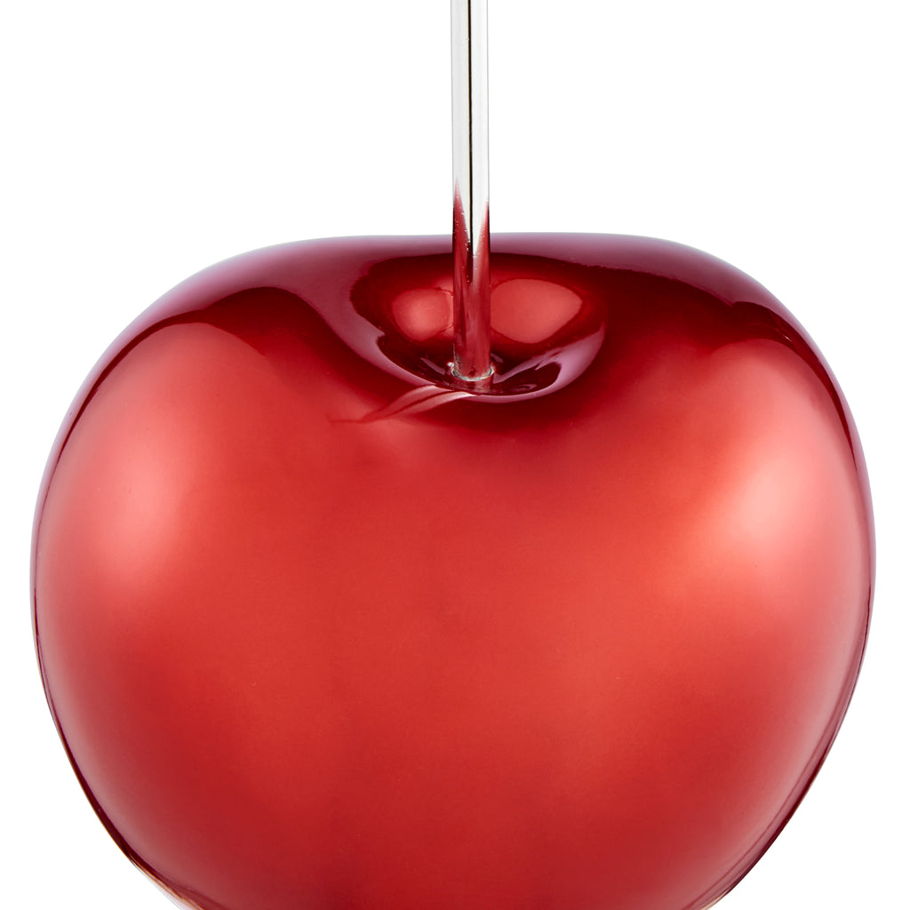 Small Metallic Red Cherry Sculpture 18" Tall