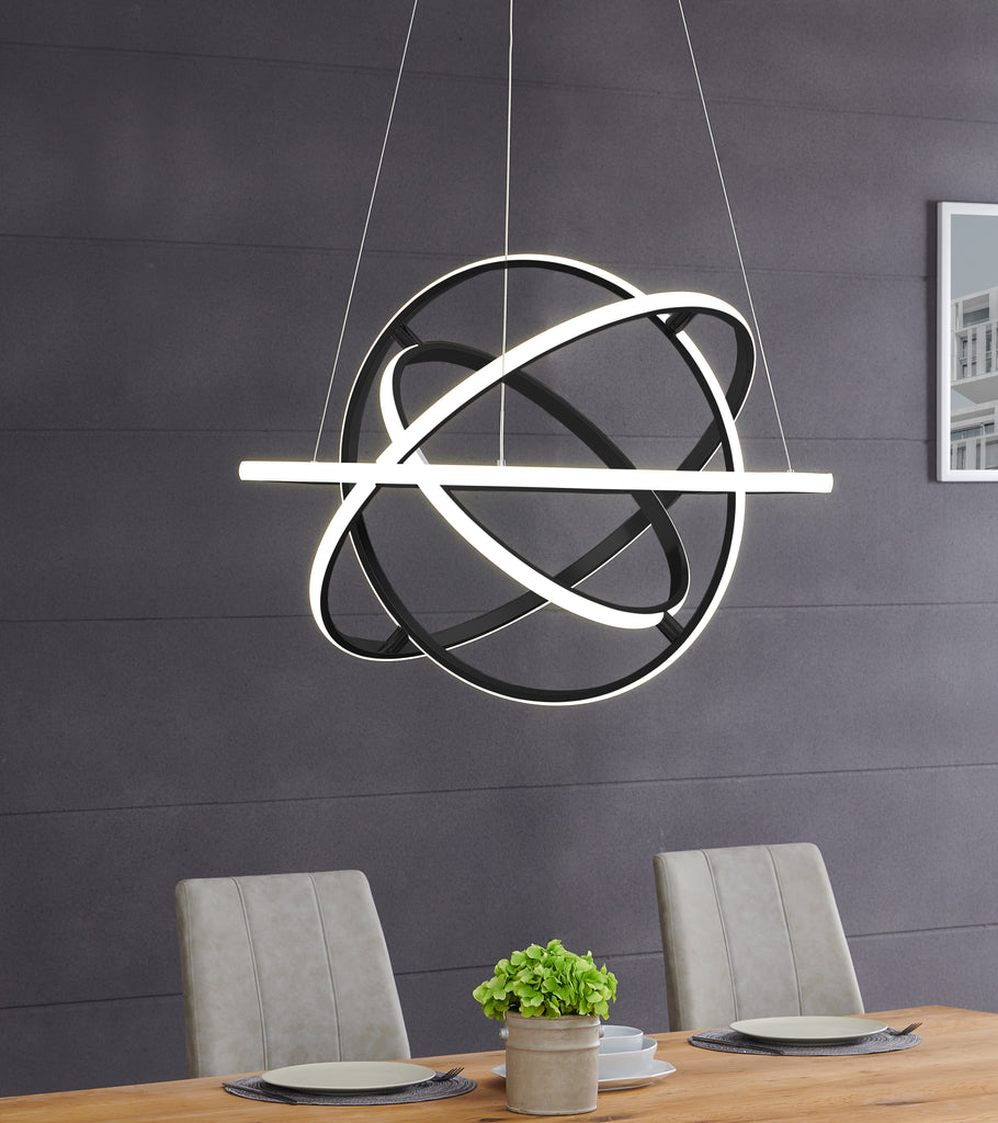 Oxford LED Adjustable Chandelier // Black