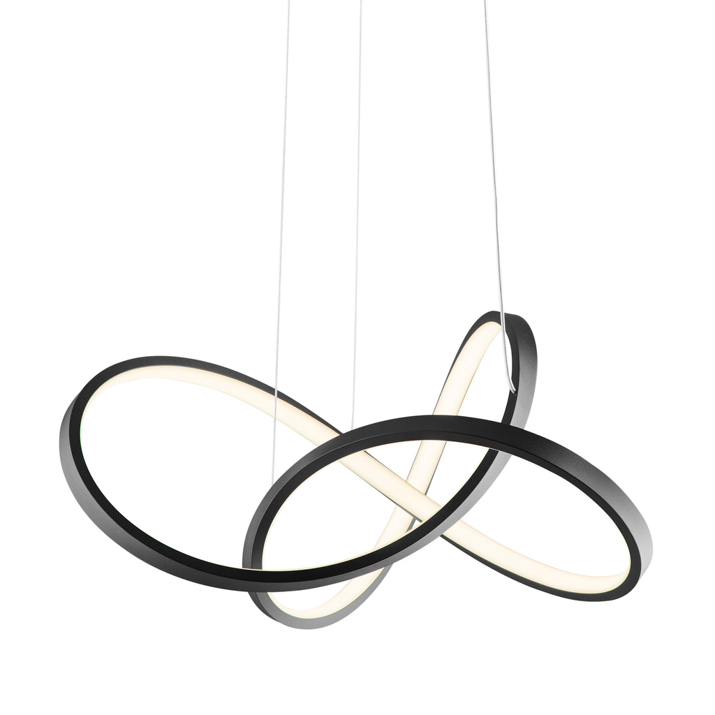 Knotted LED Dimmable Chandelier // Black