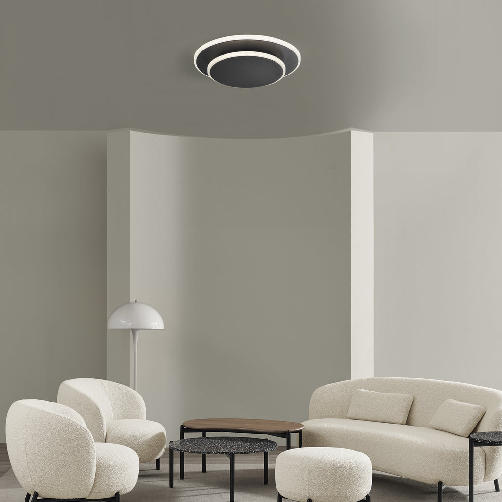 Luna Eclipse Two Circle Multiuse Lamp // Black