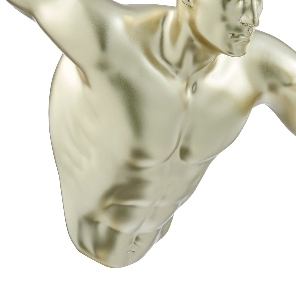 Gold Wall Runner 20" Man Sculpture