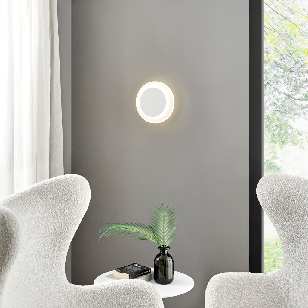 Luna Eclipse Two Circle Multiuse Lamp // White