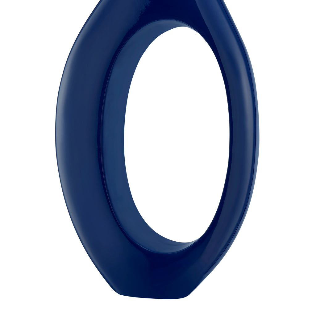 Trombone Vase // Large Navy Blue