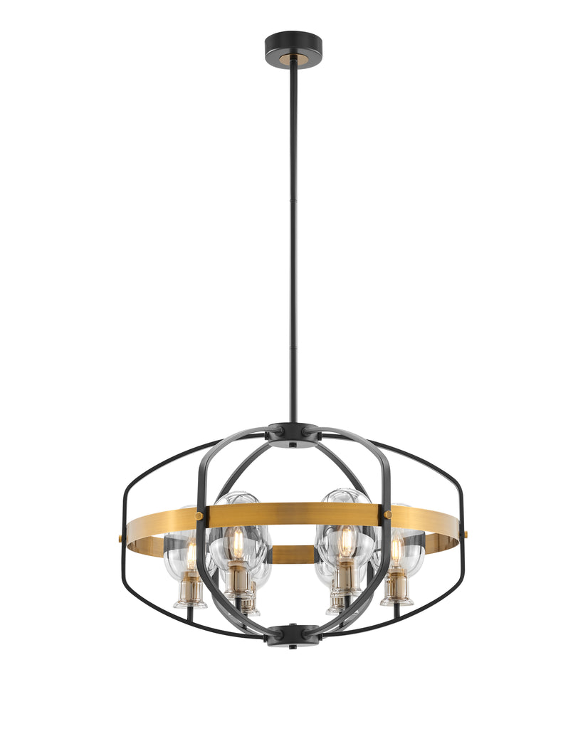 Opia Vintage Chandelier Gold & Black // 8 Light