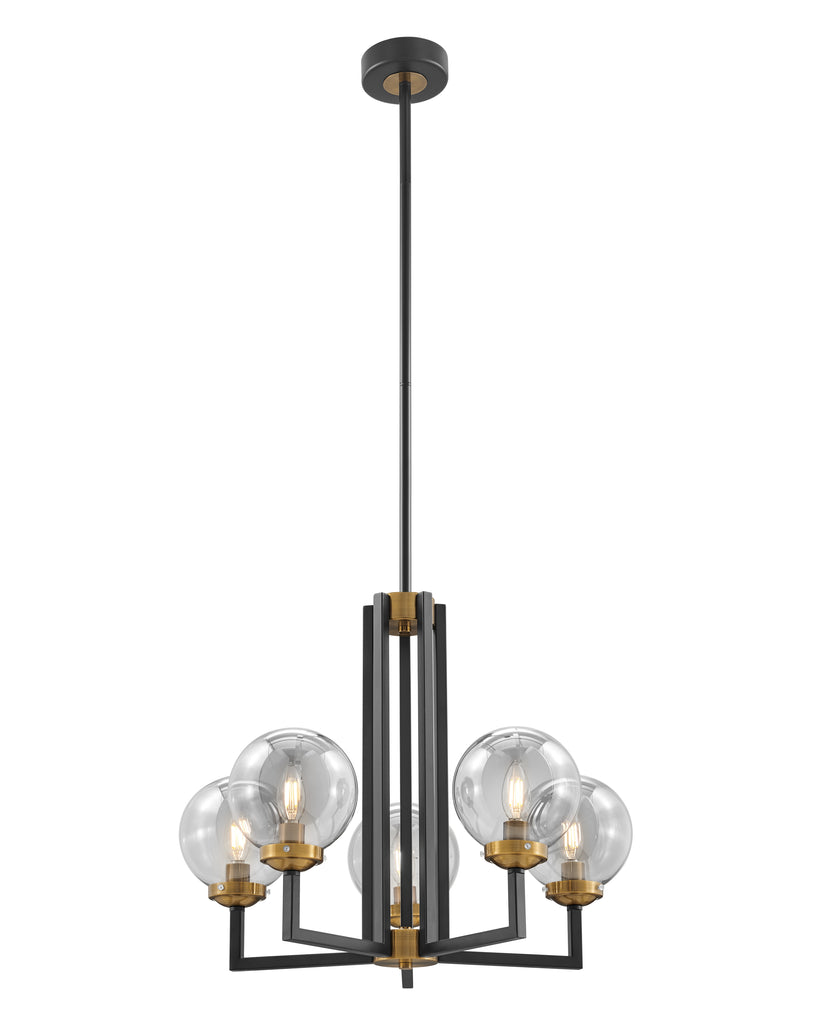 Monachopsis Small Gold & Black Chandelier