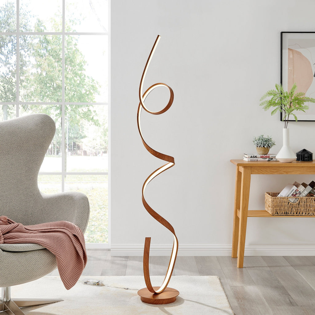 Amsterdam LED Wood 63" Floor Lamp // Dimmable
