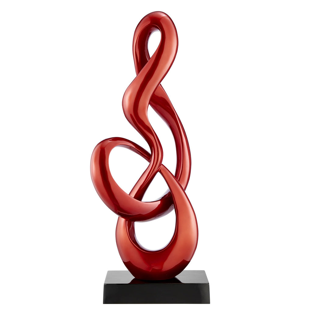 Antilia Treble Abstract Sculpture // Large Metallic Red