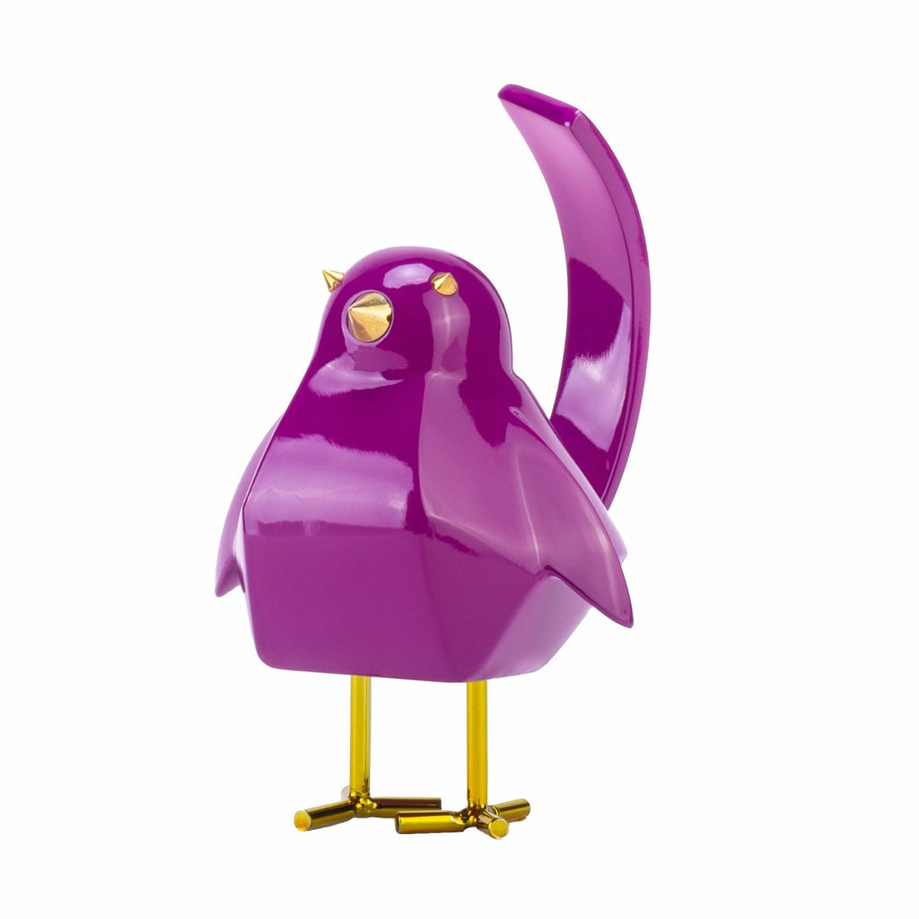 Bird Sculpture // Small Purple