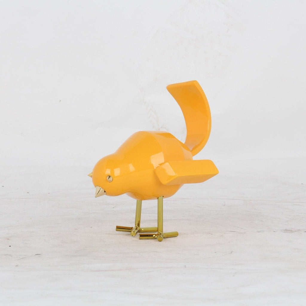 Bird Sculpture // Small Yellow