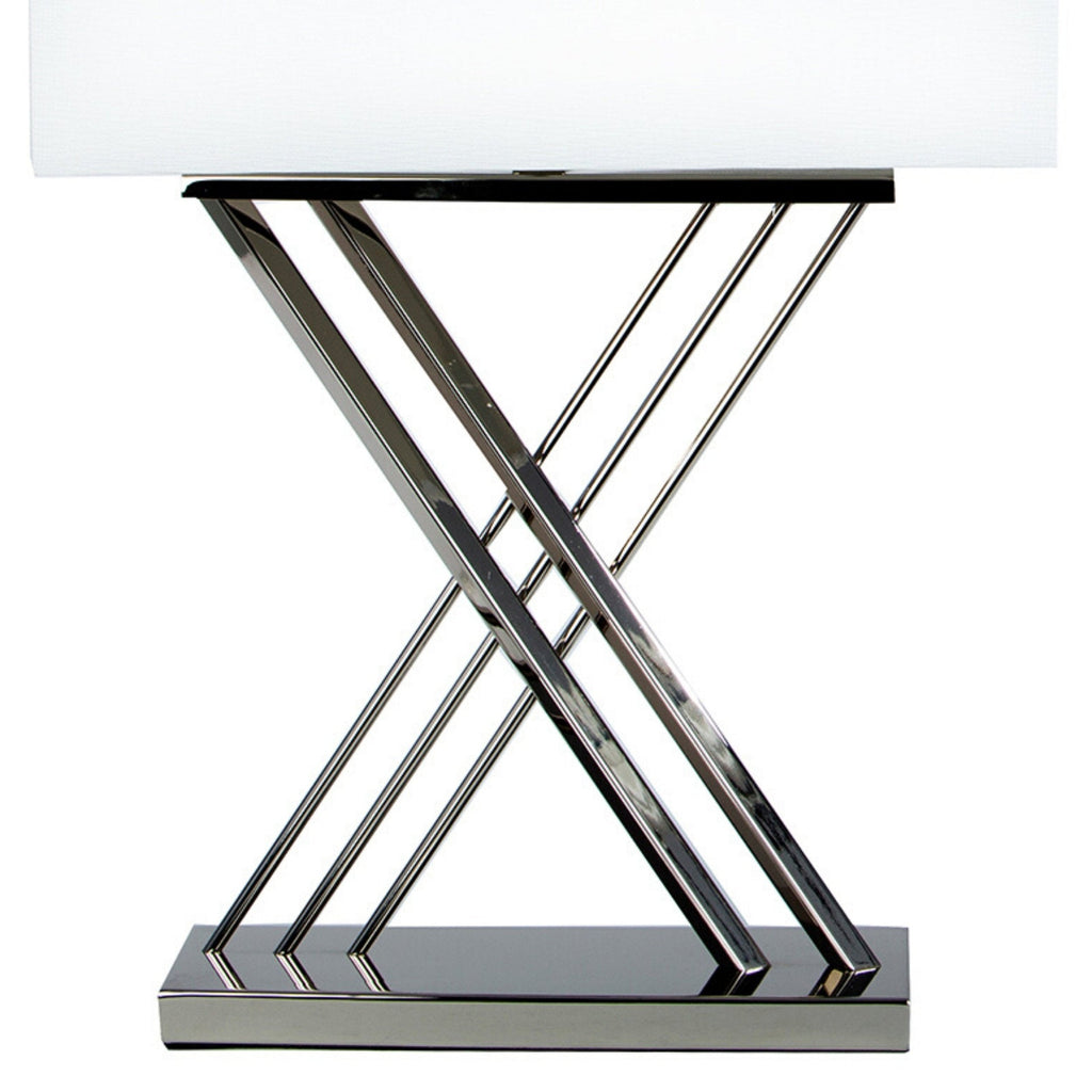 Chrome X Table Lamp // 1 Light