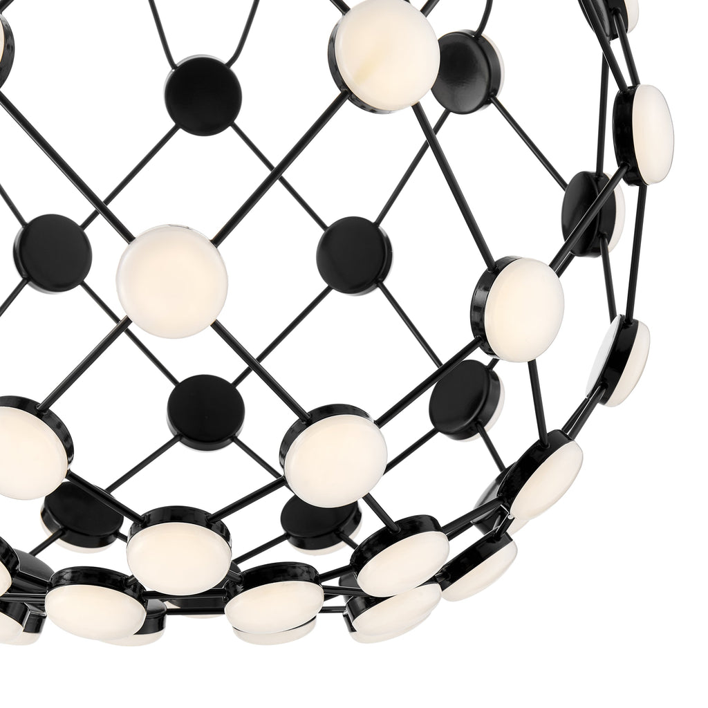 Contemporary LED Basket Chandelier // Medium // Black