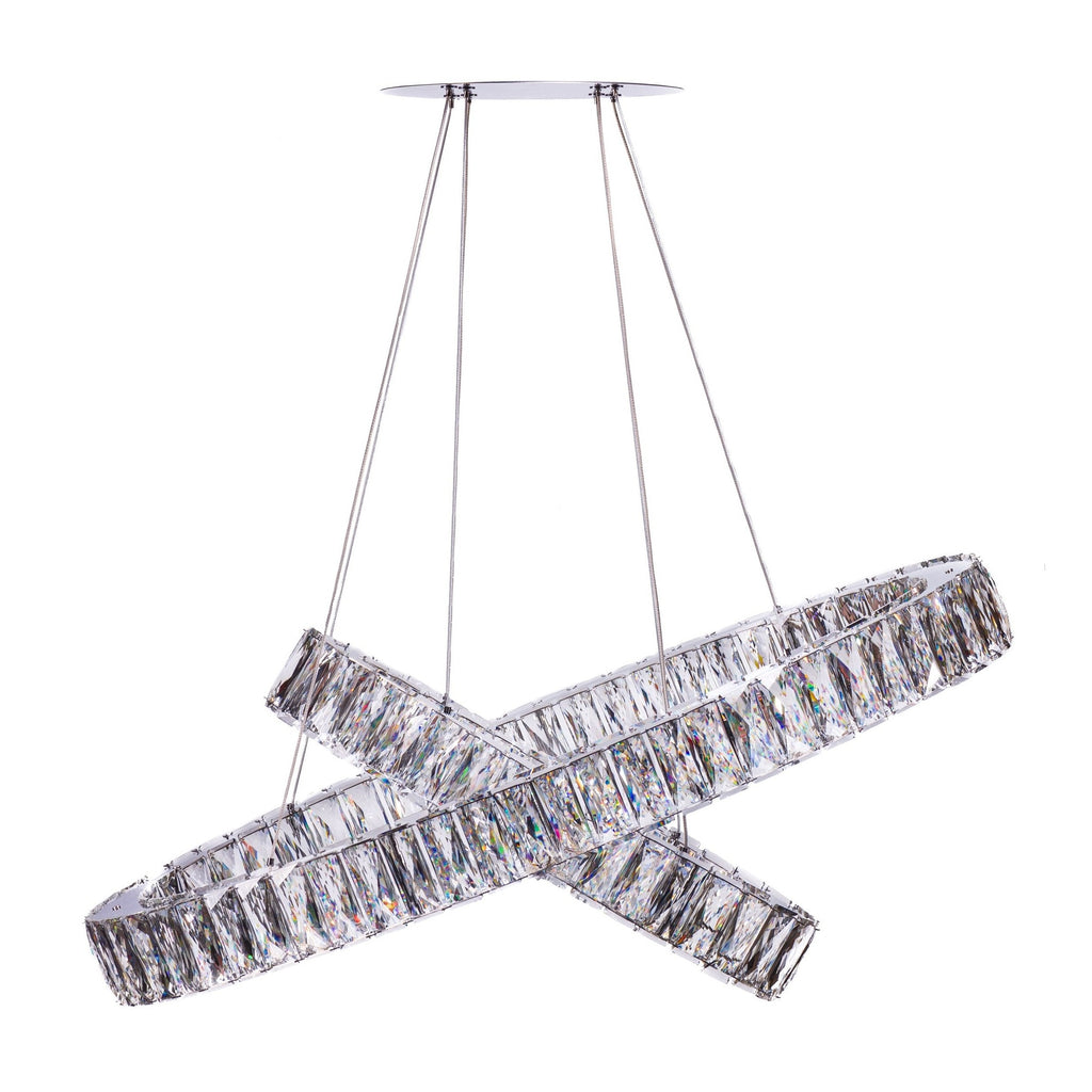 Crystal Elegance LED Chandelier // 2 Ovals