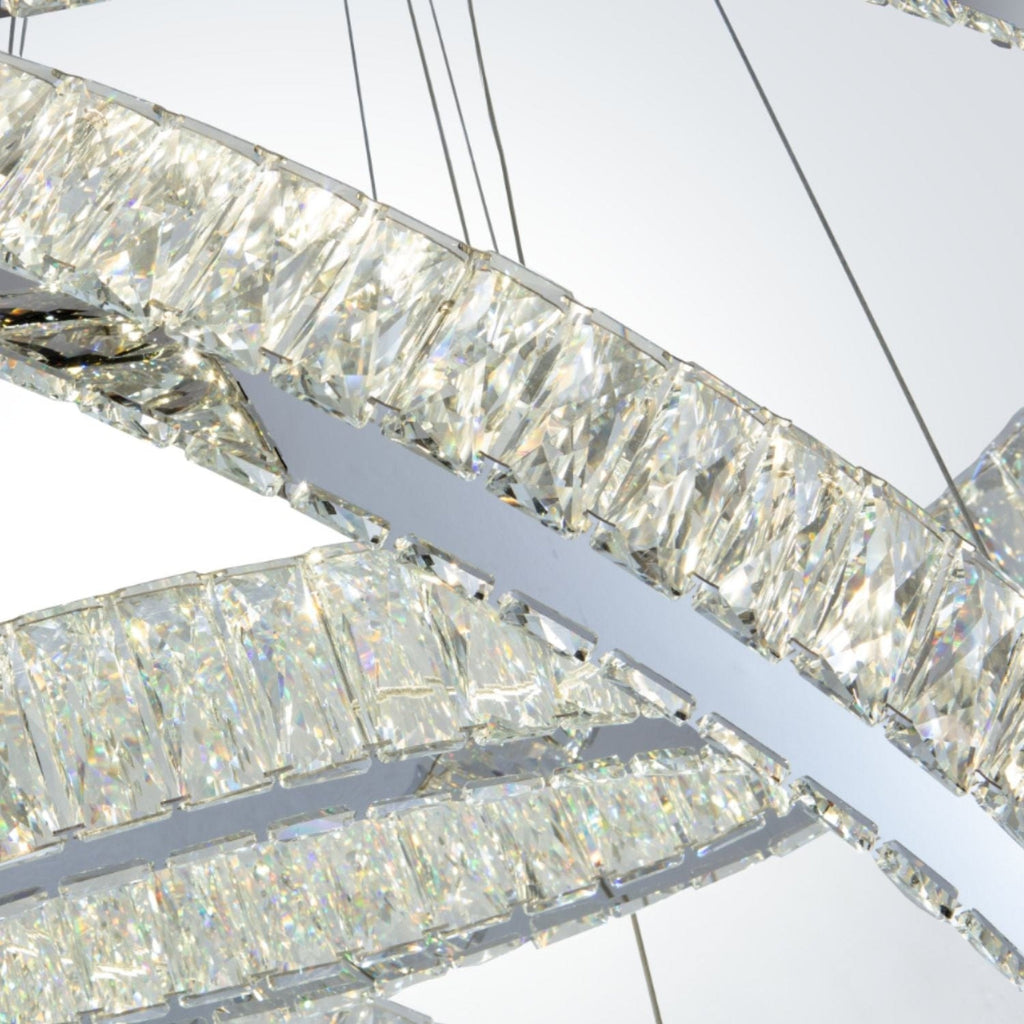 Crystal Elegance LED Chandelier // 3 Ovals